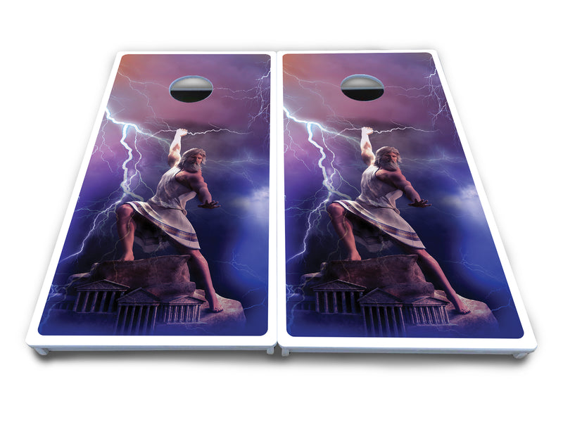 Waterproof - Greek Mythology Design Options - All Weather Boards "Outdoor Solution" 18mm(3/4")Direct UV Printed - Regulation 2' by 4' Cornhole Boards (Set of 2 Boards) Double Thick Legs, with Leg Brace & Dual Support Braces!