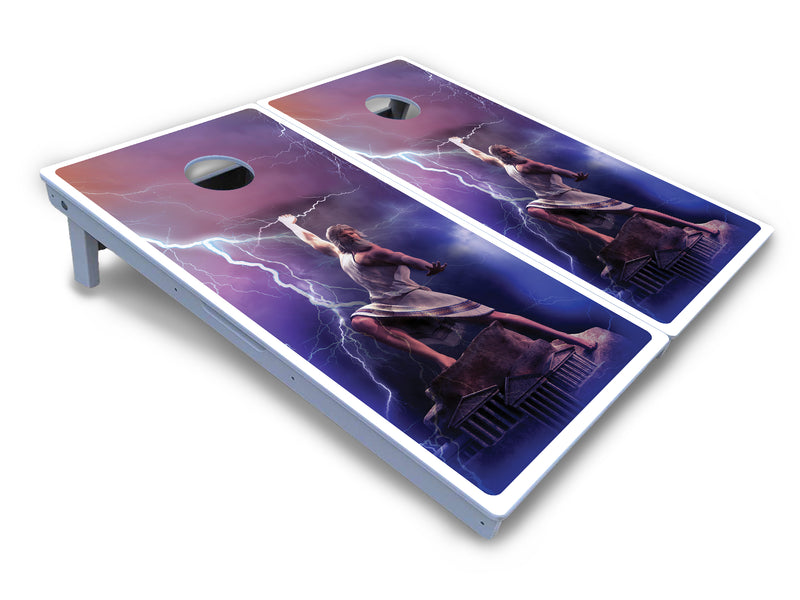 Waterproof - Greek Mythology Design Options - All Weather Boards "Outdoor Solution" 18mm(3/4")Direct UV Printed - Regulation 2' by 4' Cornhole Boards (Set of 2 Boards) Double Thick Legs, with Leg Brace & Dual Support Braces!