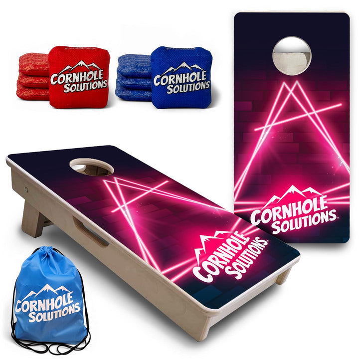 Neon Pink CS Logo - Mini or Vacation Size Cornhole Boards
