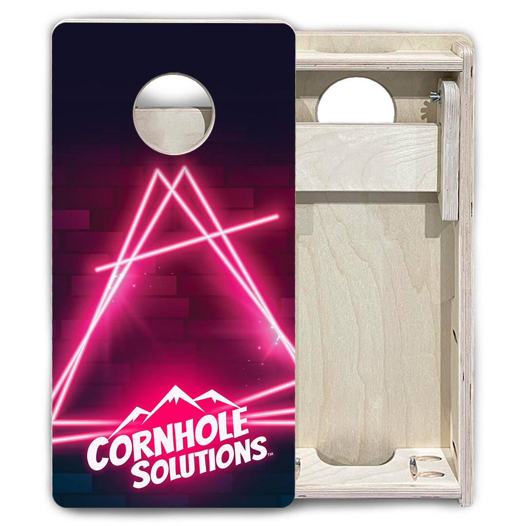 Neon Pink CS Logo - Mini or Vacation Size Cornhole Boards