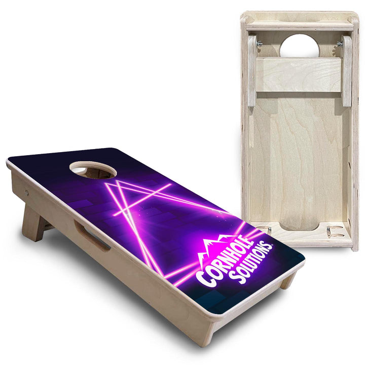 Neon Sign - Mini Cornhole Board Set (12" x 24") with 8 Mini Bags