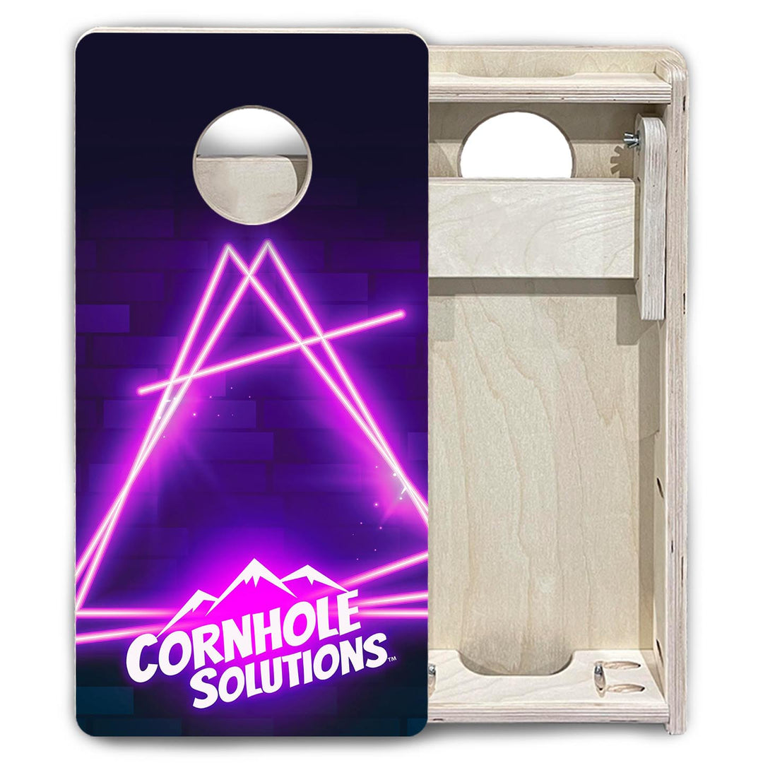 Neon Sign - Mini Cornhole Board Set (12" x 24") with 8 Mini Bags