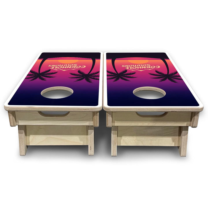 Palm Tree CS Logo - Mini or Vacation Size Cornhole Boards
