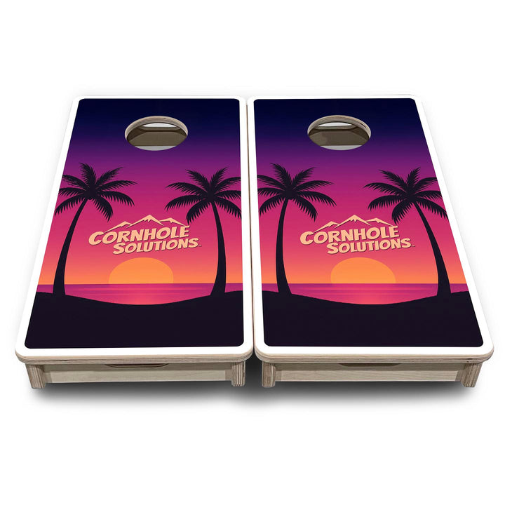 Palm Tree CS Logo - Mini or Vacation Size Cornhole Boards