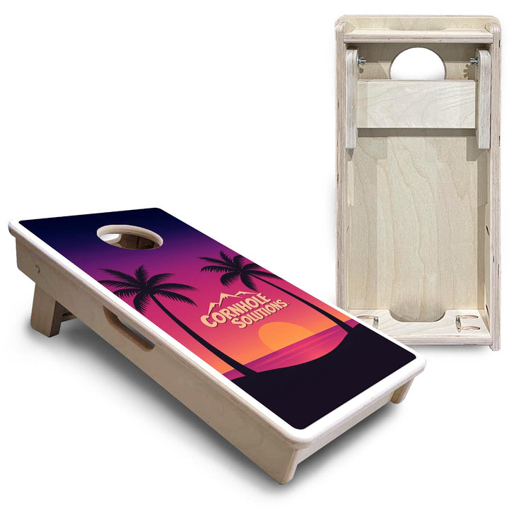 Palm Tree CS Logo - Mini or Vacation Size Cornhole Boards