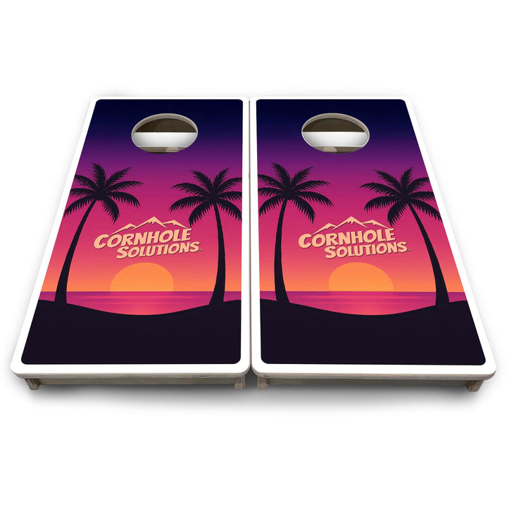 Palm Tree CS Logo - Mini or Vacation Size Cornhole Boards
