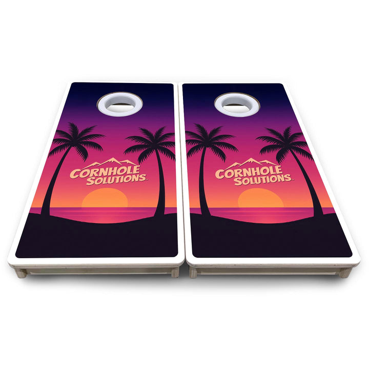 Palm Tree CS Logo - Mini or Vacation Size Cornhole Boards