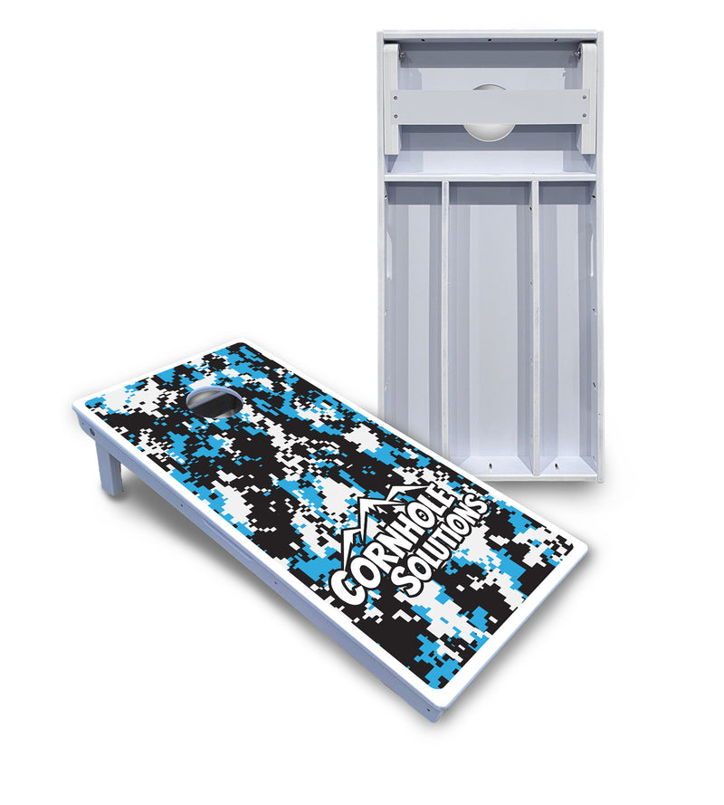 Waterproof - Digital Camo Design Options - All Weather Boards "Outdoor Solution" 18mm(3/4")Direct UV Printed - Regulation 2' by 4' Cornhole Boards (Set of 2 Boards) Double Thick Legs, with Leg Brace & Dual Support Braces!