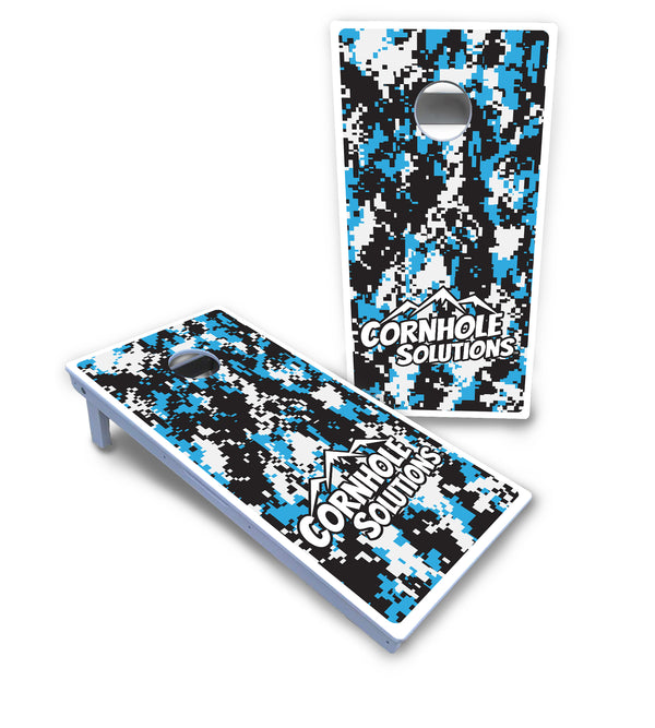Waterproof - Digital Camo Design Options - All Weather Boards "Outdoor Solution" 18mm(3/4")Direct UV Printed - Regulation 2' by 4' Cornhole Boards (Set of 2 Boards) Double Thick Legs, with Leg Brace & Dual Support Braces!