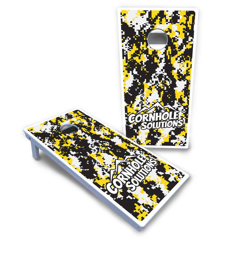 Waterproof - Digital Camo Design Options - All Weather Boards "Outdoor Solution" 18mm(3/4")Direct UV Printed - Regulation 2' by 4' Cornhole Boards (Set of 2 Boards) Double Thick Legs, with Leg Brace & Dual Support Braces!