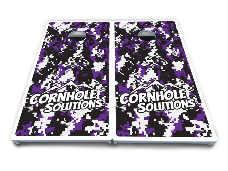 Waterproof - Digital Camo Design Options - All Weather Boards "Outdoor Solution" 18mm(3/4")Direct UV Printed - Regulation 2' by 4' Cornhole Boards (Set of 2 Boards) Double Thick Legs, with Leg Brace & Dual Support Braces!