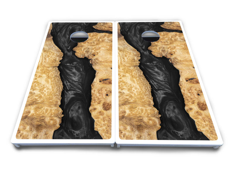 Waterproof - Epoxy Design Options (not actual epoxy) - All Weather Boards "Outdoor Solution" 18mm(3/4")Direct UV Printed - Regulation 2' by 4' Cornhole Boards (Set of 2 Boards) Double Thick Legs, with Leg Brace & Dual Support Braces!