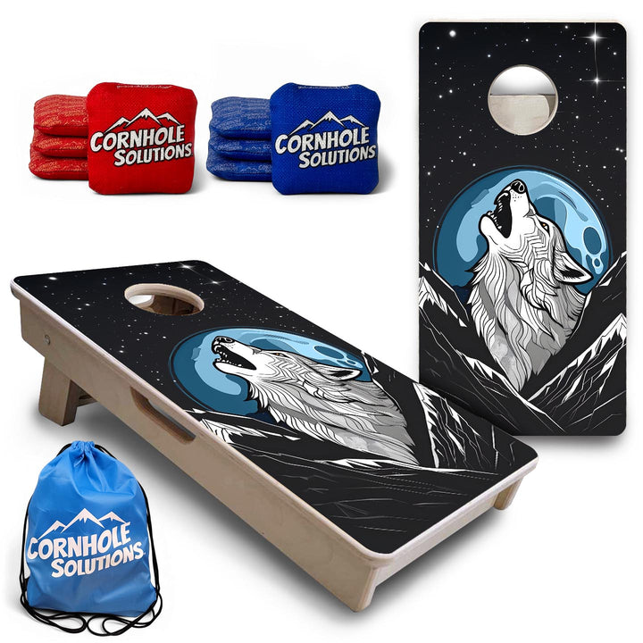 Wolf Howling - Mini or Vacation Size Cornhole Boards