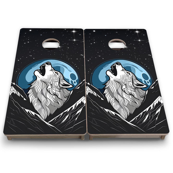 Wolf Howling - Mini or Vacation Size Cornhole Boards