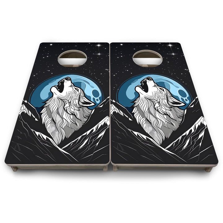 Wolf Howling - Mini or Vacation Size Cornhole Boards
