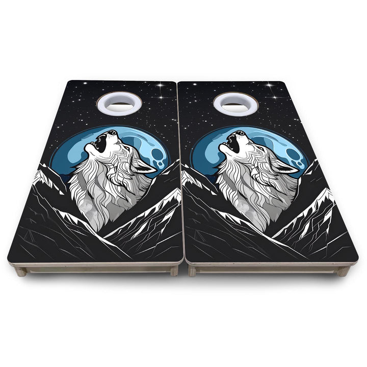 Wolf Howling - Mini or Vacation Size Cornhole Boards