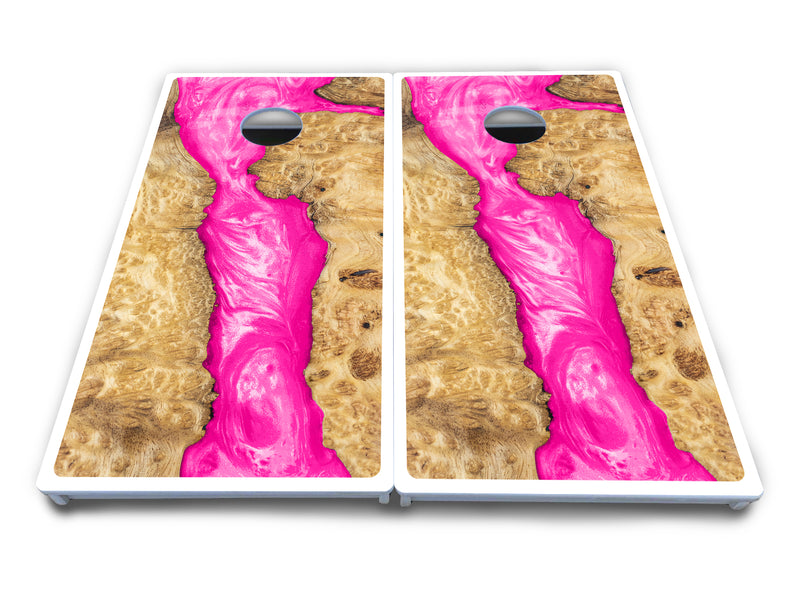 Waterproof - Epoxy Design Options (not actual epoxy) - All Weather Boards "Outdoor Solution" 18mm(3/4")Direct UV Printed - Regulation 2' by 4' Cornhole Boards (Set of 2 Boards) Double Thick Legs, with Leg Brace & Dual Support Braces!