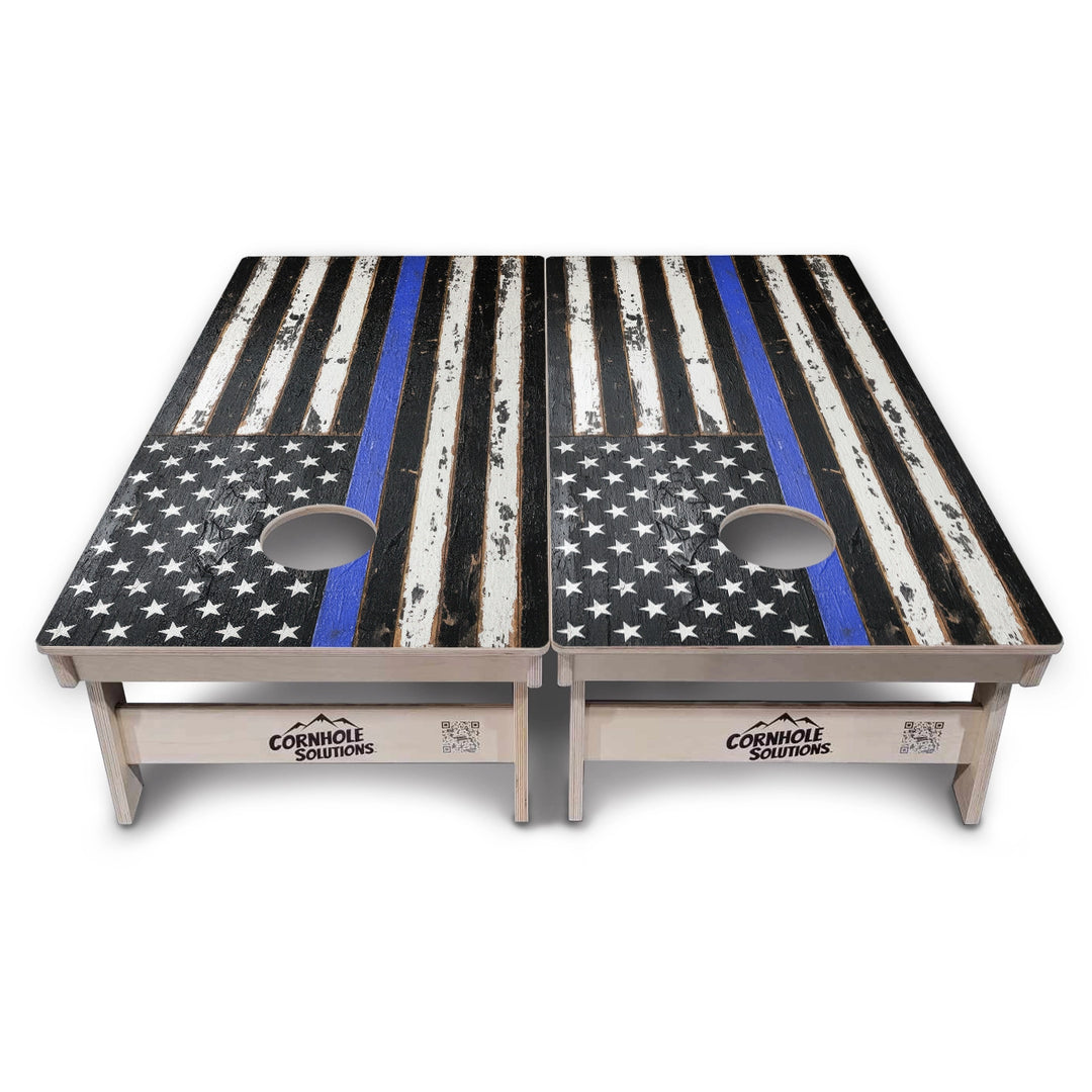 First Responder Rustic Flag Cornhole Boards – Tournament Series