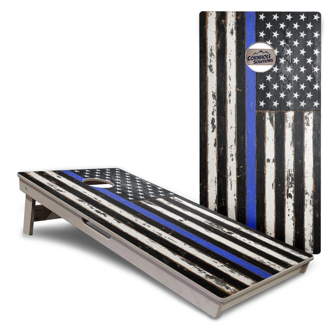 First Responder Rustic Flag Cornhole Boards – Tournament Series