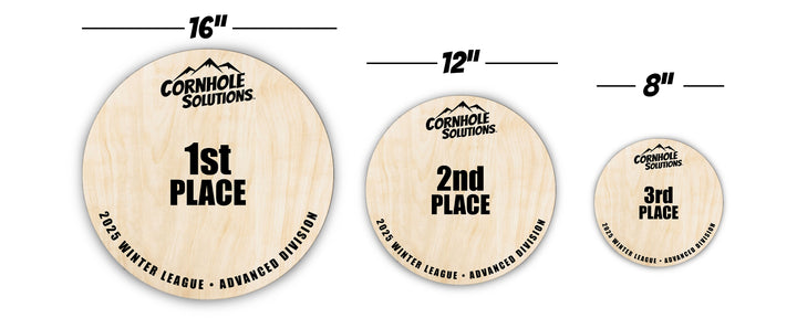 Custom Circle Cornhole Trophy - Free Shipping!