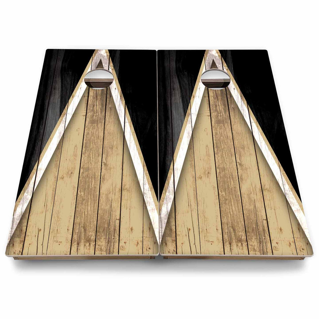 Team Color Triangle Cornhole Boards - Backyard Series