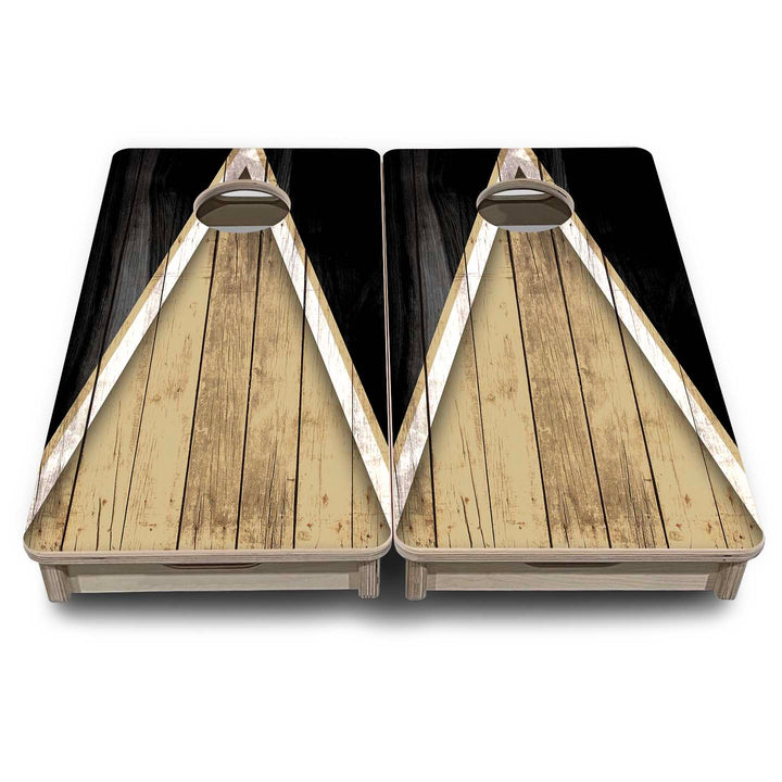 Mini Cornhole Boards - Team Color Triangle