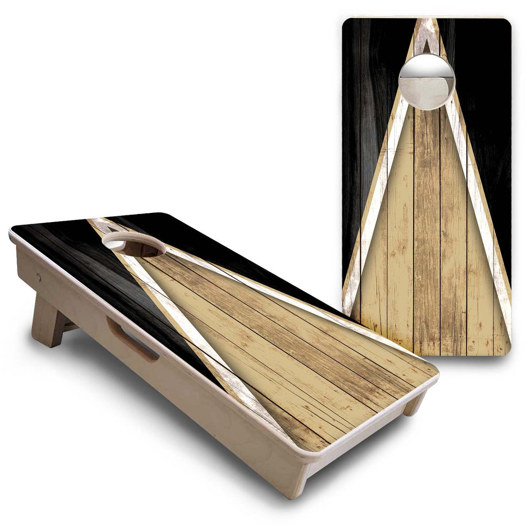 Mini Cornhole Boards - Team Color Triangle