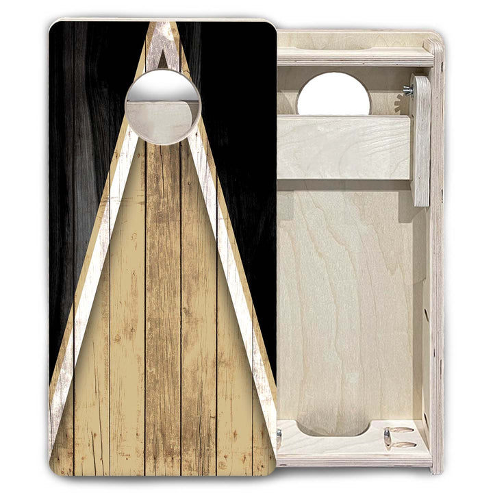 Mini Cornhole Boards - Team Color Triangle