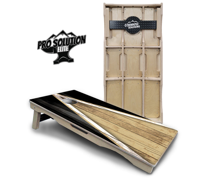 Pro Solution Elite - Team Color Triangle Design Options - Professional Tournament Cornhole Boards 3/4" Baltic Birch - Zero Bounce Zero Movement Vertical Interlocking Braces for Extra Weight & Stability +Double Thick Legs +Airmail Blocker