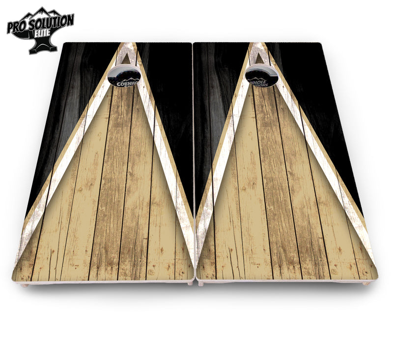 Pro Solution Elite - Team Color Triangle Design Options - Professional Tournament Cornhole Boards 3/4" Baltic Birch - Zero Bounce Zero Movement Vertical Interlocking Braces for Extra Weight & Stability +Double Thick Legs +Airmail Blocker