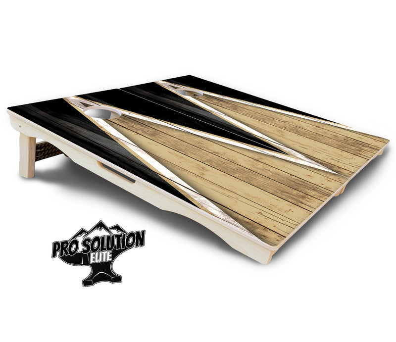 Pro Solution Elite - Team Color Triangle Design Options - Professional Tournament Cornhole Boards 3/4" Baltic Birch - Zero Bounce Zero Movement Vertical Interlocking Braces for Extra Weight & Stability +Double Thick Legs +Airmail Blocker