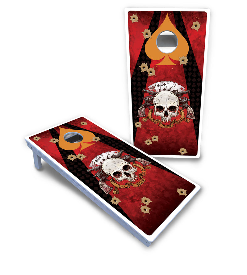 Waterproof - Artist Series Design Options - All Weather Boards "Outdoor Solution" 18mm(3/4")Direct UV Printed - Regulation 2' by 4' Cornhole Boards (Set of 2 Boards) Double Thick Legs, with Leg Brace & Dual Support Braces!