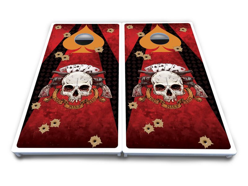 Waterproof - Artist Series Design Options - All Weather Boards "Outdoor Solution" 18mm(3/4")Direct UV Printed - Regulation 2' by 4' Cornhole Boards (Set of 2 Boards) Double Thick Legs, with Leg Brace & Dual Support Braces!