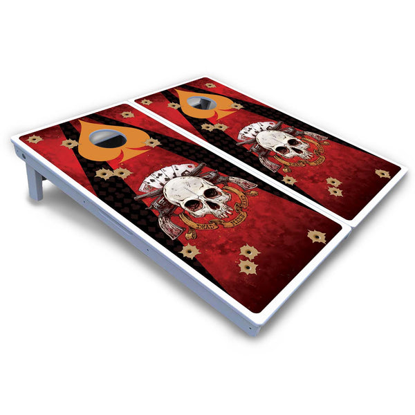 Artist Series Cornhole Boards - All Weather Series - Deadman's Hand