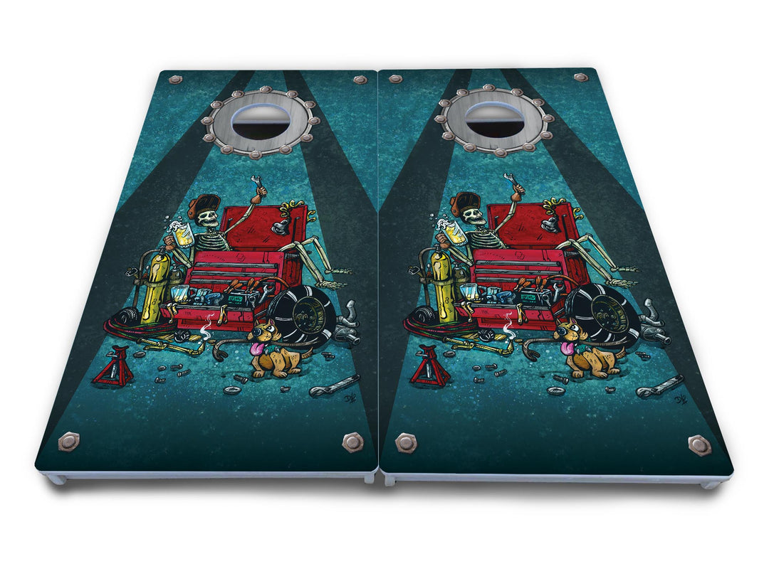Artist Series Cornhole Boards - All Weather Series - Split Design
