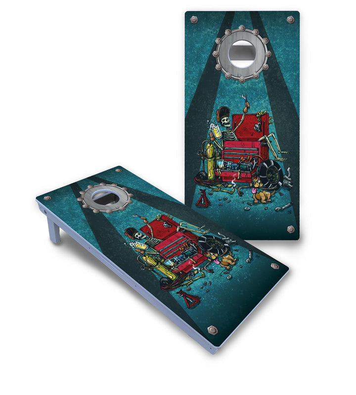 Artist Series Cornhole Boards - All Weather Series - Split Design