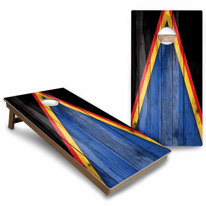 Team Color Triangle Cornhole Boards - Backyard Series