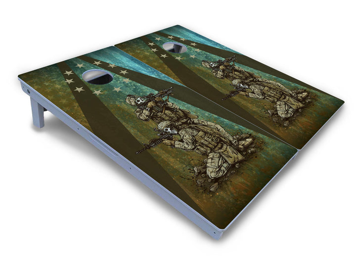 Artist Series Cornhole Boards - All Weather Series - Split Design