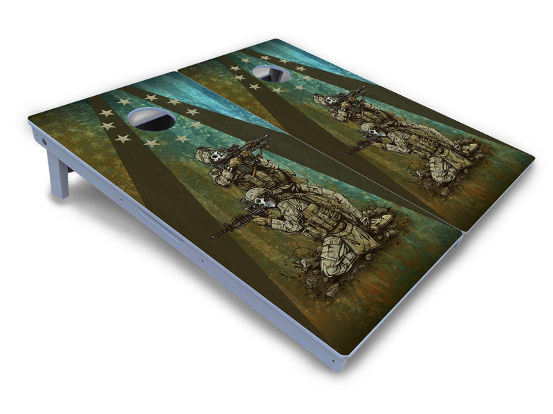 Artist Series Cornhole Boards - All Weather Series - Split Design