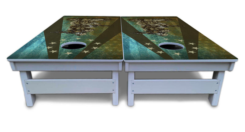 Artist Series Cornhole Boards - All Weather Series - Split Design