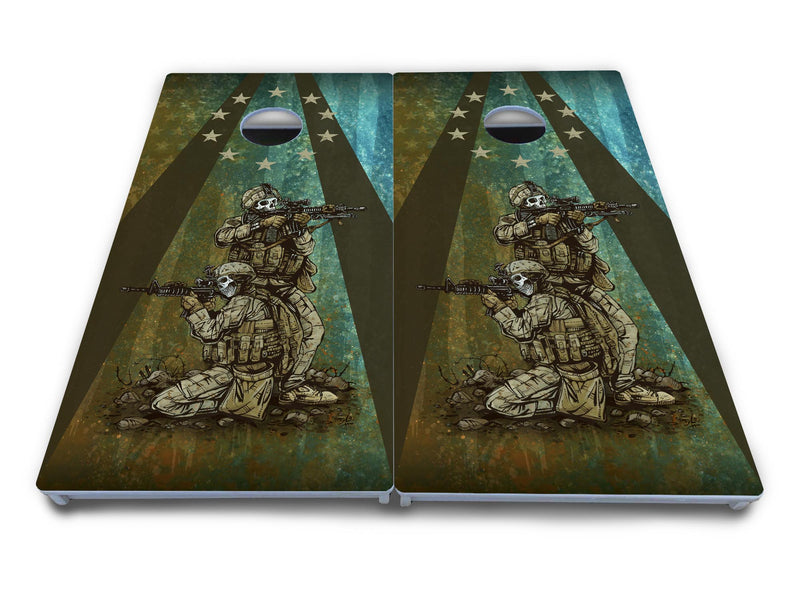 Artist Series Cornhole Boards - All Weather Series - Split Design