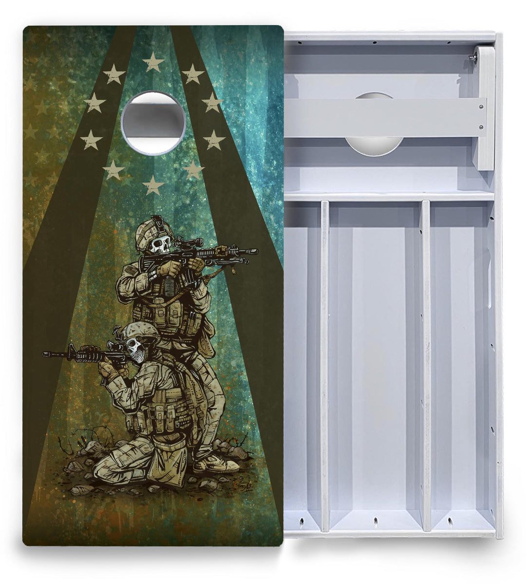 Artist Series Cornhole Boards - All Weather Series - Split Design