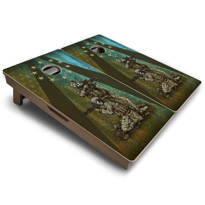 Got Your Six - Vacation Cornhole Board Set (16" x 32") with 8 Mini Bags