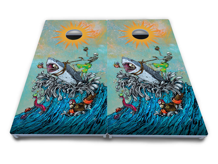 Artist Series Cornhole Boards - All Weather Series - Split Design