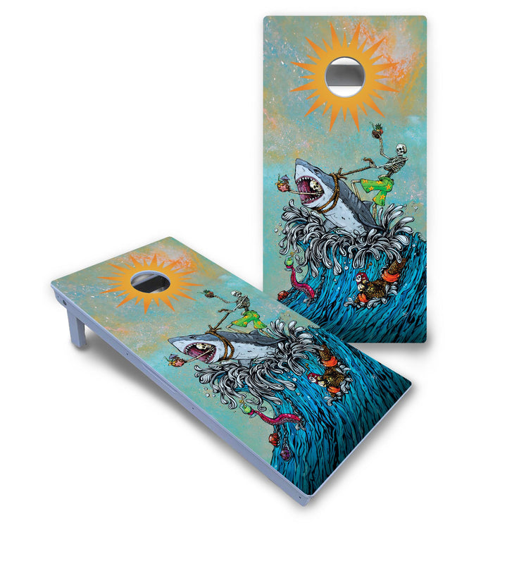 Artist Series Cornhole Boards - All Weather Series - Split Design