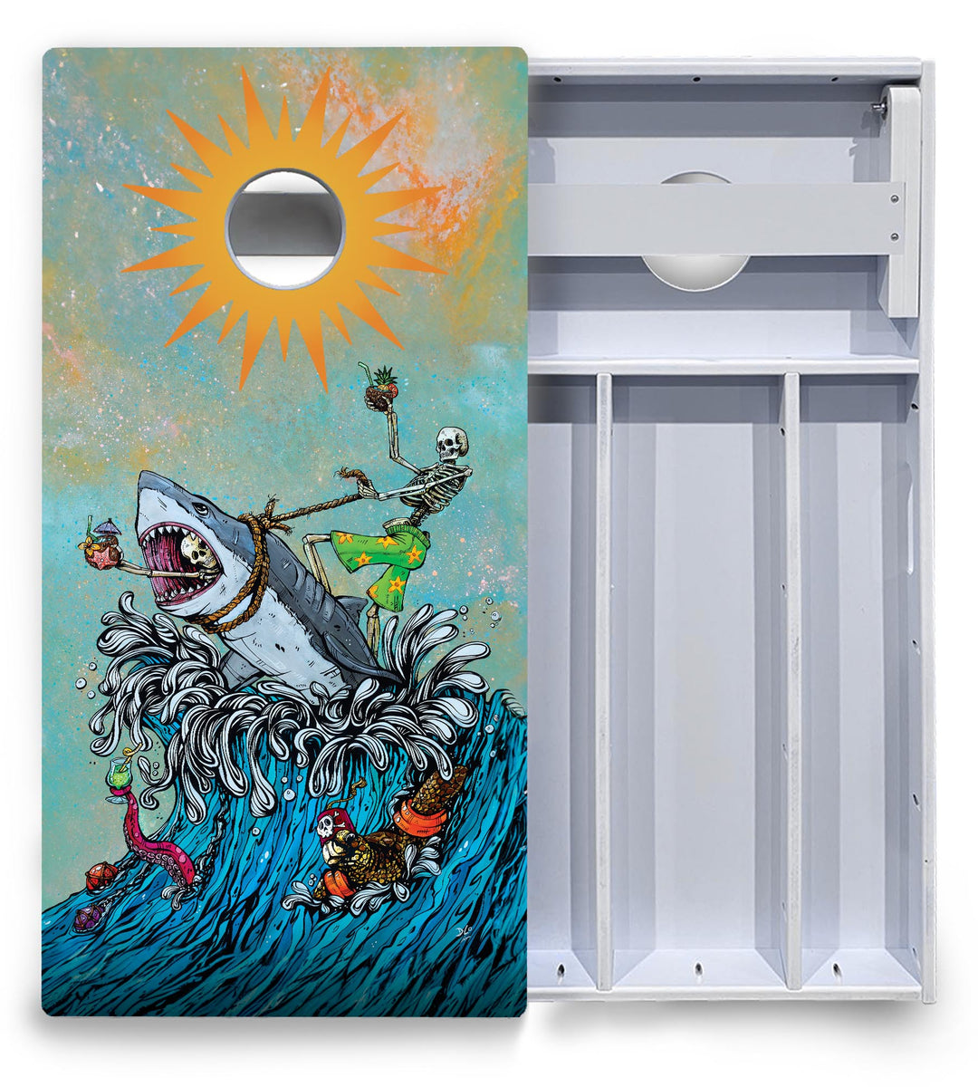 Artist Series Cornhole Boards - All Weather Series - Split Design