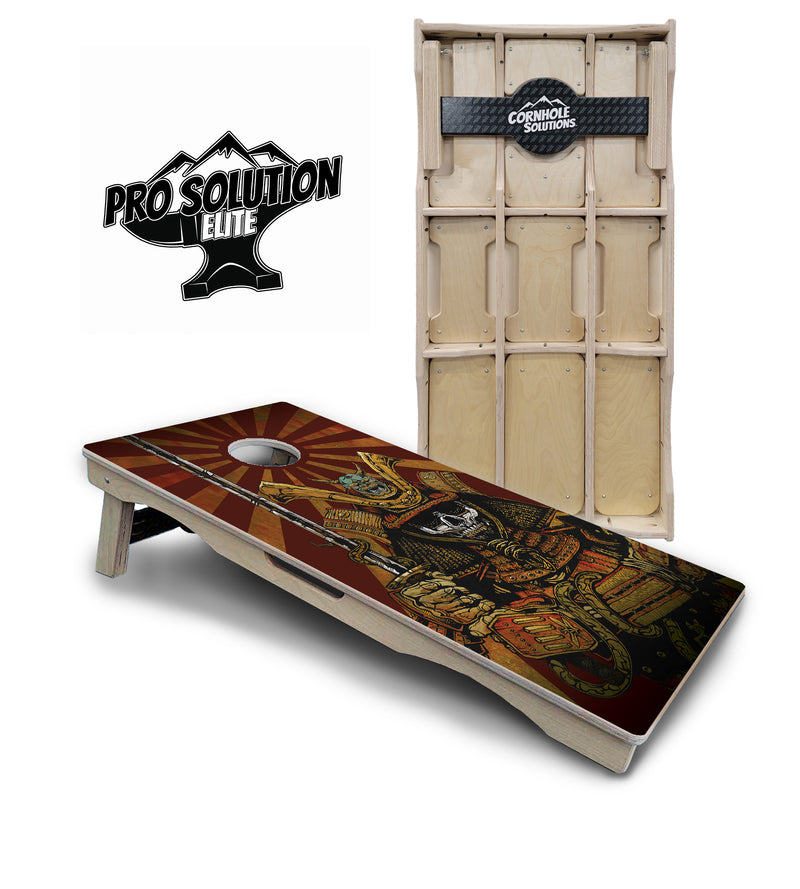 Pro Solution Elite - Artist Series Design Options - Professional Tournament Cornhole Boards 3/4" Baltic Birch - Zero Bounce Zero Movement Vertical Interlocking Braces for Extra Weight & Stability +Double Thick Legs +Airmail Blocker