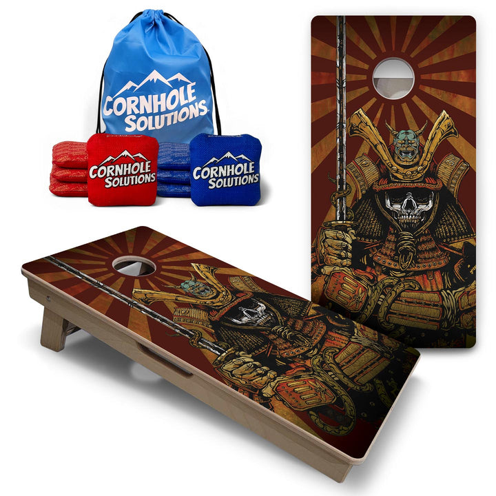 Samurai - Vacation Cornhole Board Set (16" x 32") with 8 Mini Bags