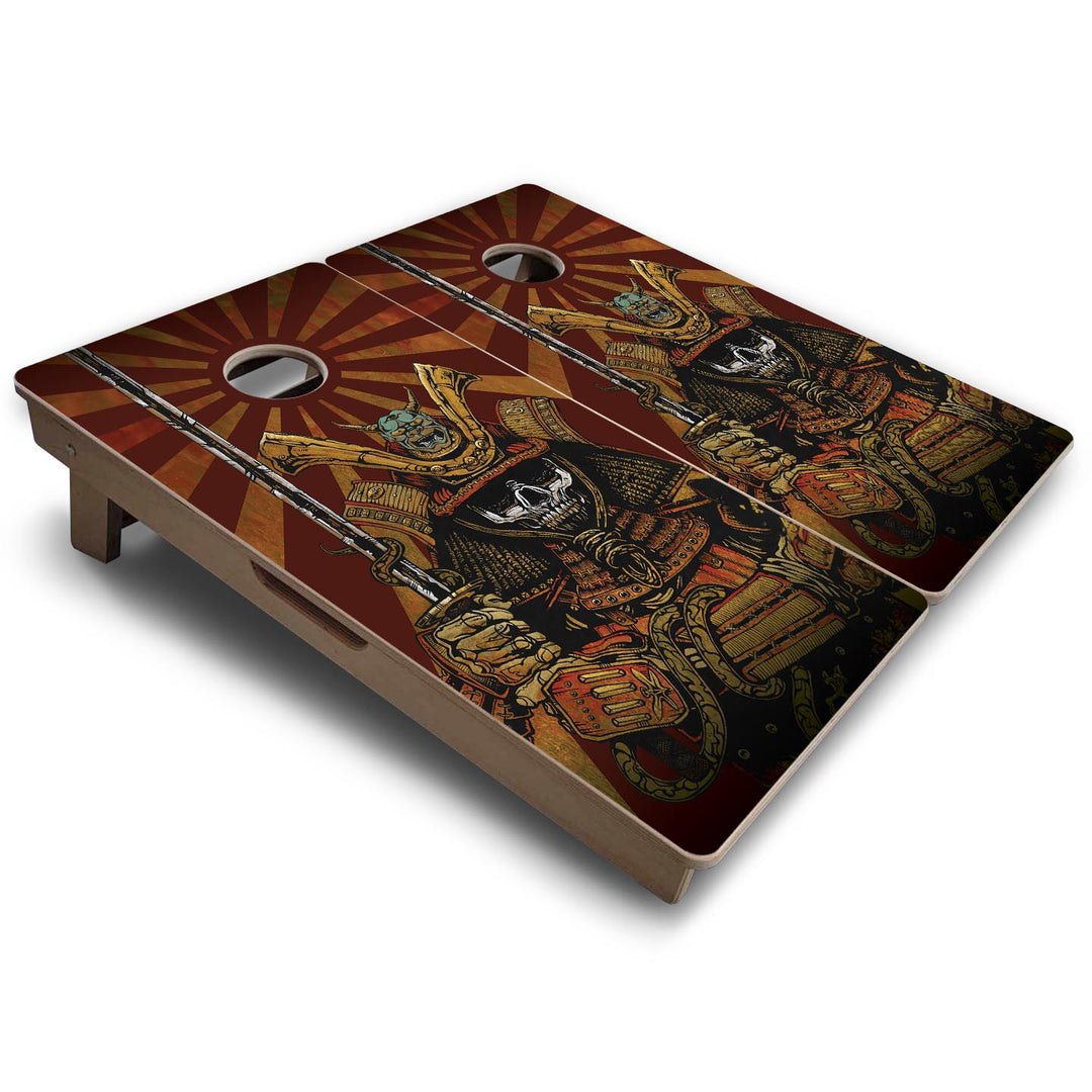 Samurai - Vacation Cornhole Board Set (16" x 32") with 8 Mini Bags
