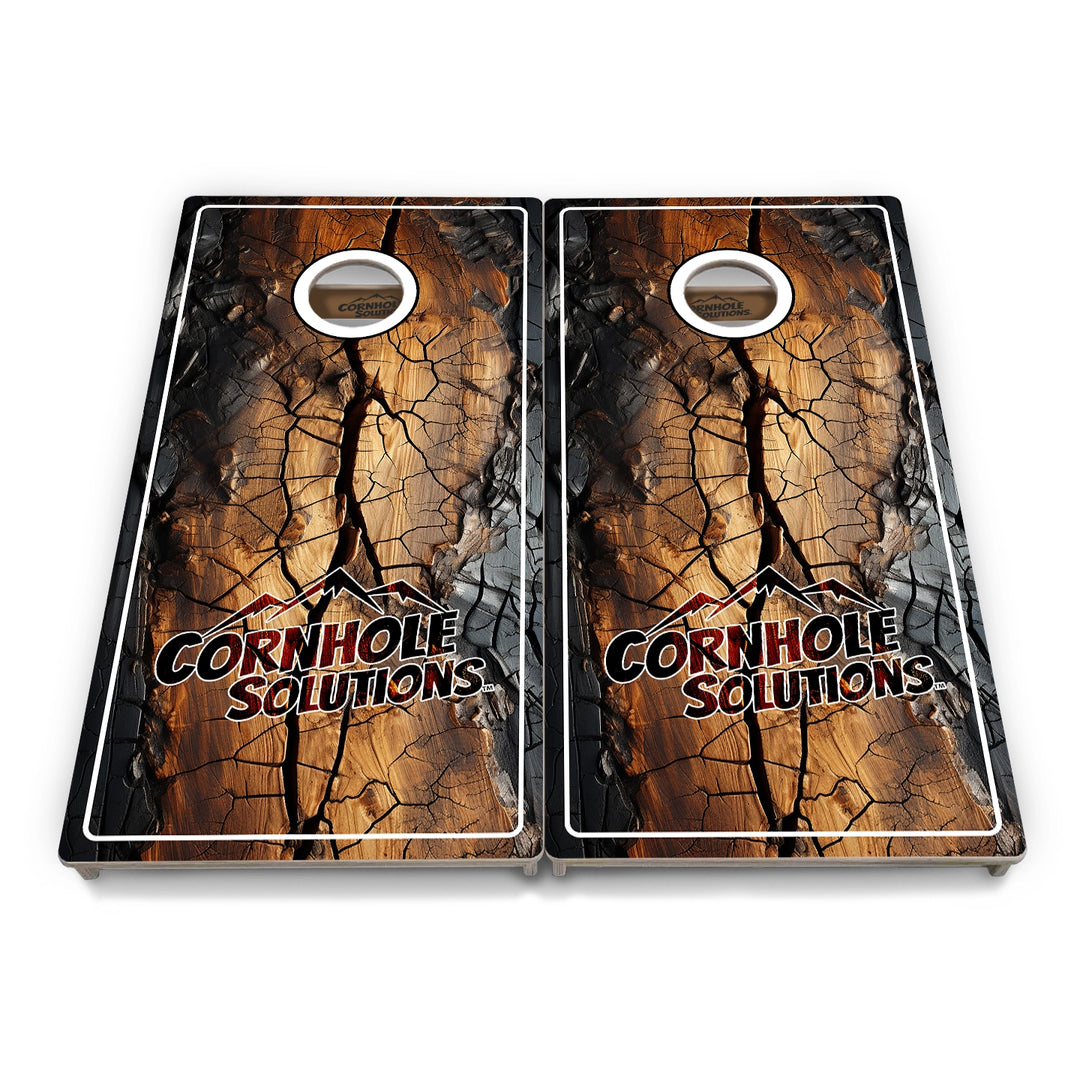 Distressed Live Edge Cornhole Boards – Tournament Series